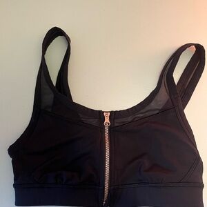 Lululemon Black Zipper Sports Bra